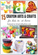 15 Crayon Arts and Crafts for Kids