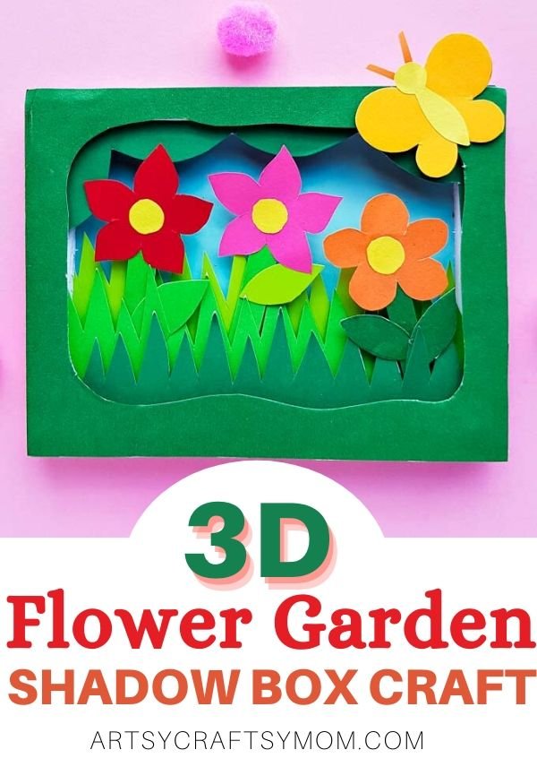 3D Flower Garden Shadoow Box Craft 001