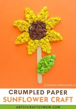 Crumpled Paper Sunflower Craft