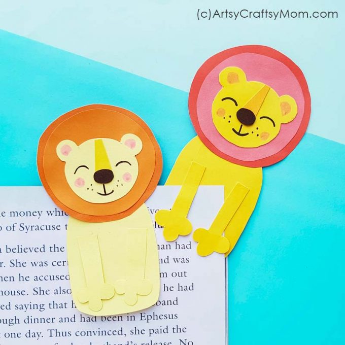 10th August is World Lion Day, which makes it the perfect time to make this Lion Bookmark Craft! Just download the free printable template, print and go!
