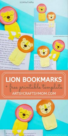 Lion Bookmark Craft + Free Printable Template