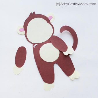 Printable Monkey Bookmark + Free Template