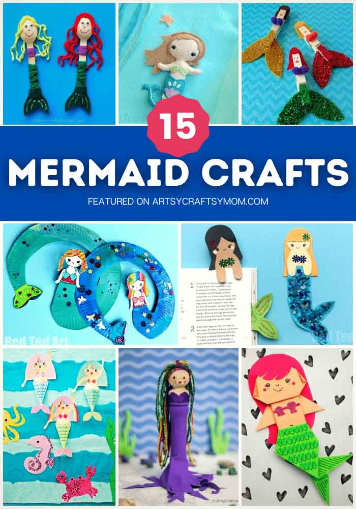 4 Mermaid Crafts for Kids, Household Items, Age 2 & Up