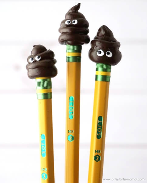 Make school work at home more interesting with these DIY pencil toppers! Easy for kids to make for themselves and give their friends too!