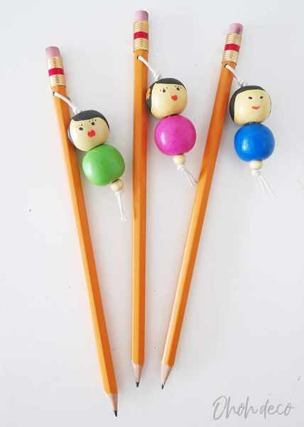 Make school work at home more interesting with these DIY pencil toppers! Easy for kids to make for themselves and give their friends too!