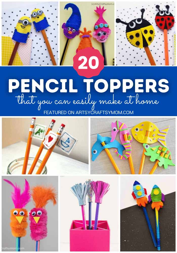Bare overfyldt support Skole lærer 20 DIY Pencil Toppers for Kids to Make