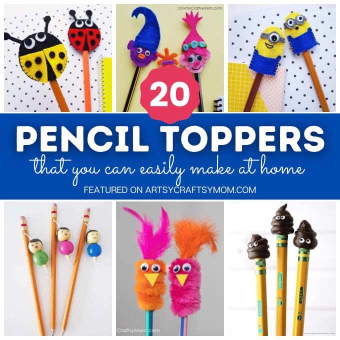 20 DIY Pencil Toppers for Kids to Make 3
