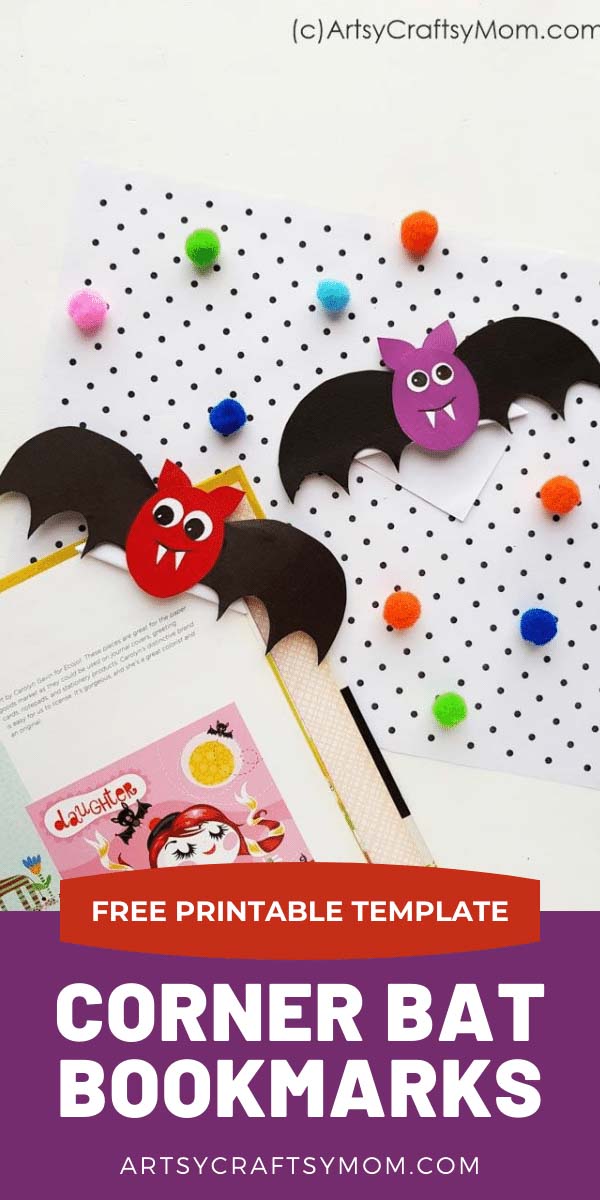 This easy Corner Bat Bookmark Craft is not just useful for marking your place in your book, it also puts you in the mood for Halloween!