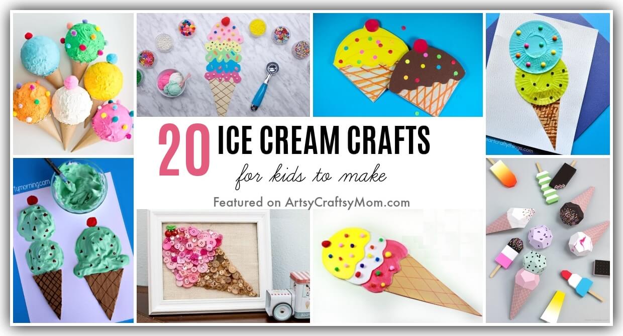 Easy Pom-Pom Ice Cream Cones - The Craft-at-Home Family