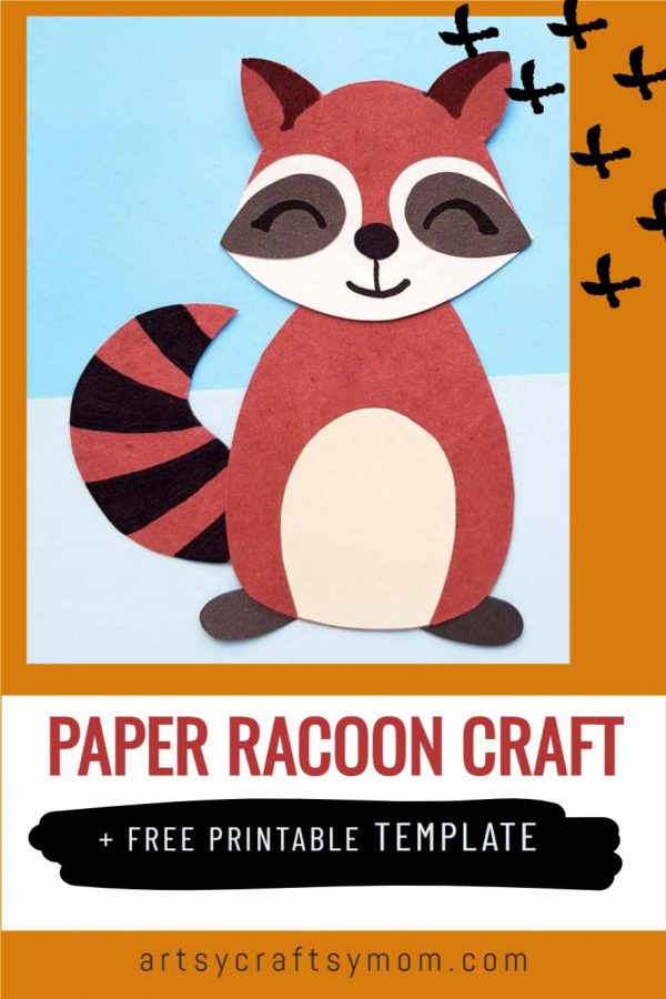 Paper Racoon Craft Pin 3