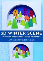3D Winter Scene Shadow Box Craft