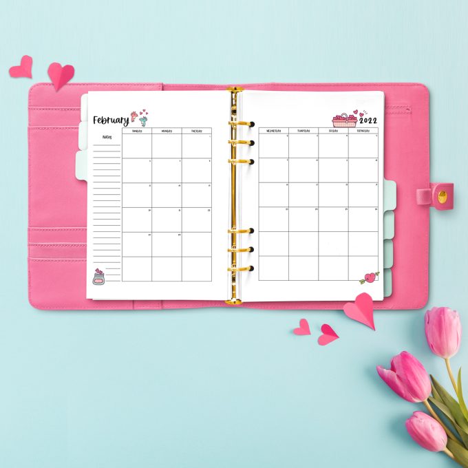 2022 Calendar Printable 02b February Planner