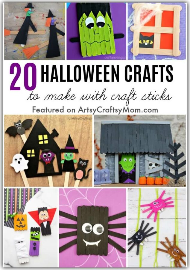 Got craft sticks at home? Then these Easy Popsicle Stick Crafts for Halloween are the perfect projects to you to make during this season!