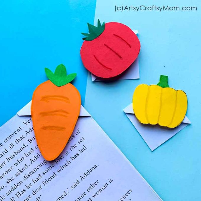 Make reading more fun this season with some colorful corner vegetable bookmarks - the freshest produce to go with your healthy eating resolutions!
