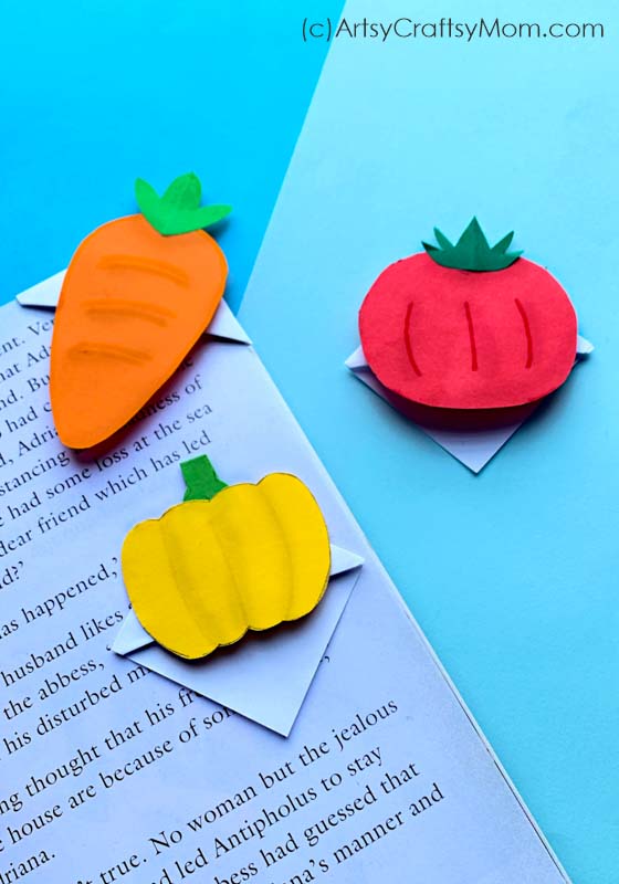 Make reading more fun this season with some colorful corner vegetable bookmarks - the freshest produce to go with your healthy eating resolutions!