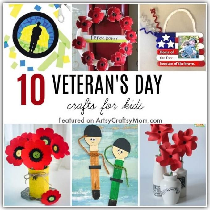 Honor military veterans and learn about the importance of Veterans Day on 11th November with these Veteran's Day Crafts for Kids.