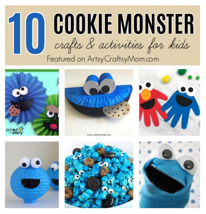 Celebrate the birthday of everyone’s favorite blue monster with a voracious appetite with these 10 Fun Crafts for Cookie Monster Day
