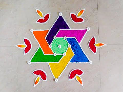 DIY Diwali Rangoli Designs 5