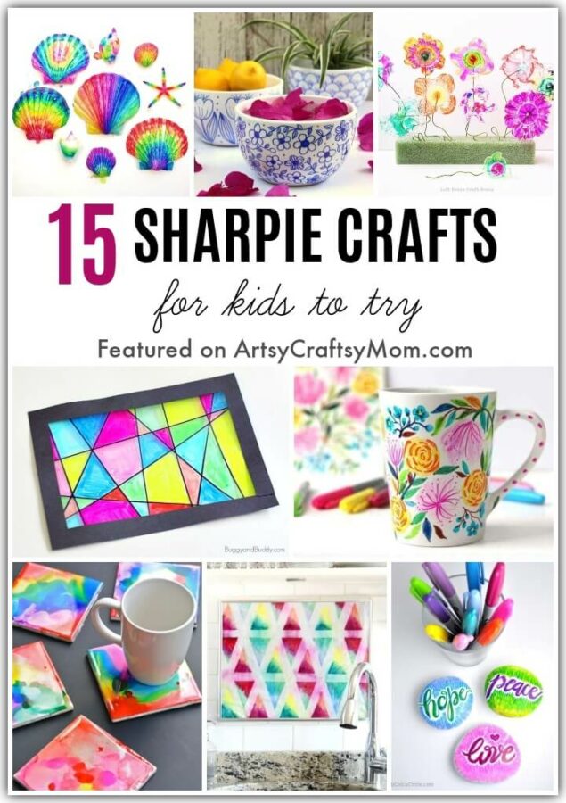 Sharpies can create messes, but they can also create art! Check out these Cute and Colorful Sharpie Crafts for Kids to try at home.