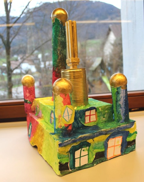 Recycled Hundertwasser Houses - 10 Fascinating Friedensreich Hundertwasser Art Projects for Kids - Featured on ArtsyCraftsyMom