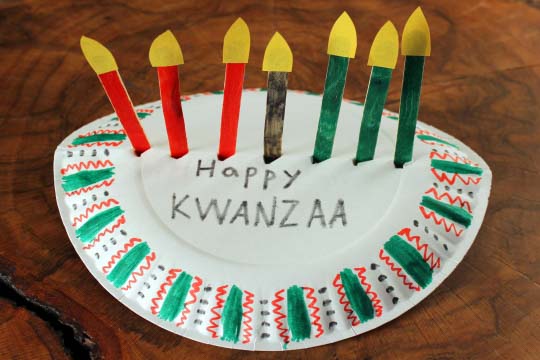 Make a Paper Plate Kwanzaa Kinara & Mishumaa Saba