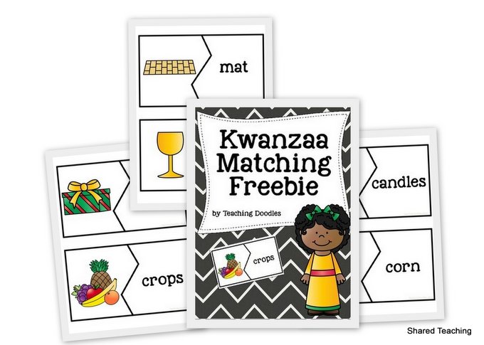 Kwanzaa Symbols Matching Freebie