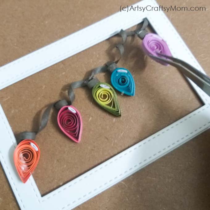 Quilled Christmas Lights Step 5