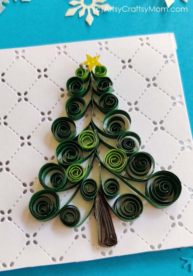 This adorable Paper Quilling Christmas Tree is sure to delight everyone and would look wonderful as a Christmas card design