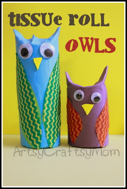 Tissue roll owl craft