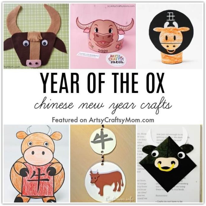 It's 2021, which means it's the Year of the Ox! Celebrate fresh beginnings with these fun and simple Chinese New Year Crafts for Kids!
