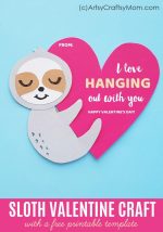 Sloth Heart Valentine Craft