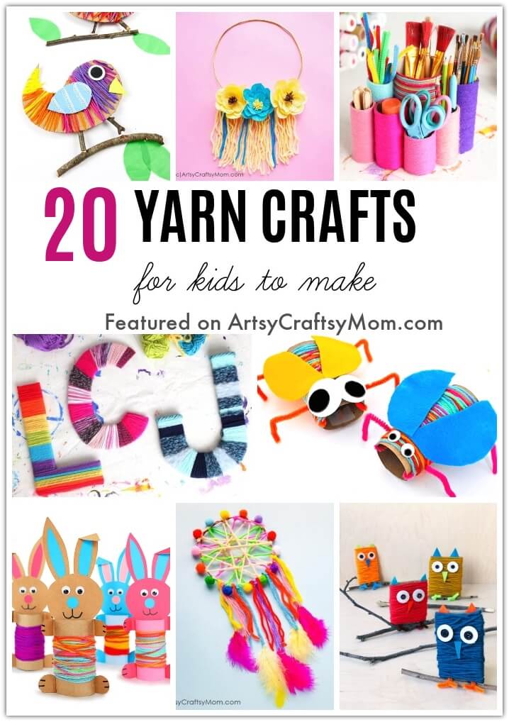 Yarn-Wrapped Cardboard Letters for Kids to Make - Happy Hooligans