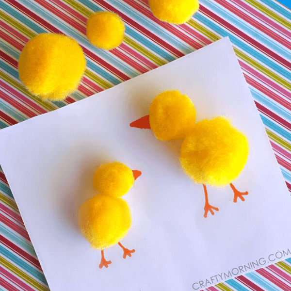 It's spring and the time for baby animals, which means its time for these cute Chick Crafts for Easter that are easy enough for little kids!