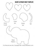 Heart Elephant Craft for Kids