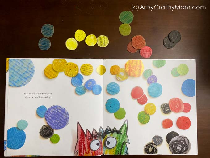 The Color Monster Toilet Paper Roll Monster Craft helps kids learn about different emotions - goes perfectly with the book of the same name!