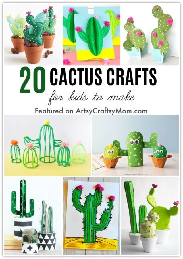 Think cacti are cute? Well, we've got some adorable cactus crafts for kids today, with something for every age group out there!