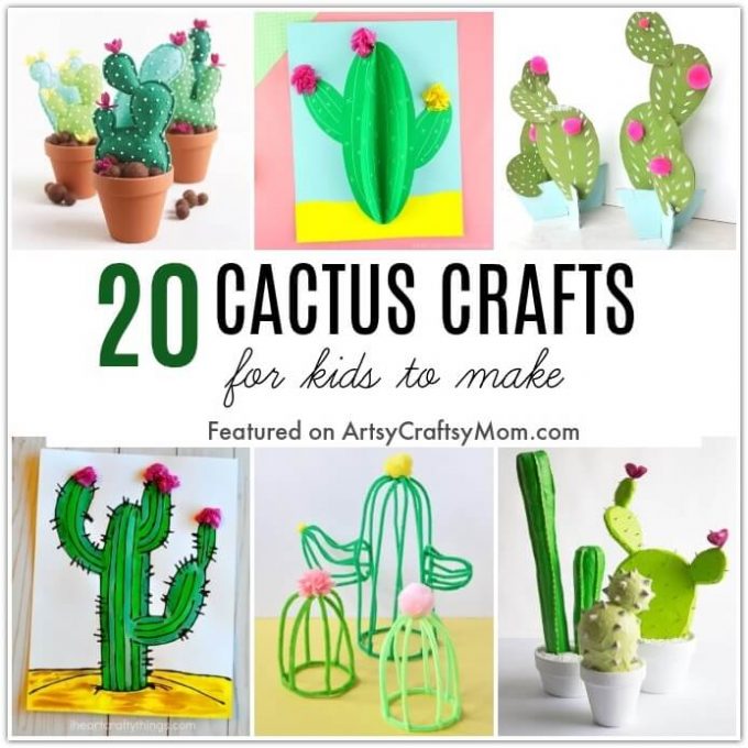 Think cacti are cute? Well, we've got some adorable cactus crafts for kids today, with something for every age group out there!