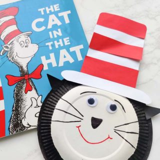 Paper Plate Cat in the Hat Craft - Dr Seuss crafts - ArtsyCraftsyMom
