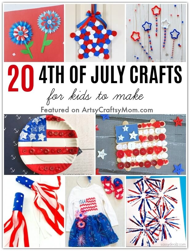Celebrate the Land of the Free with these Crackling 4th of July Crafts for Kids! Gather all your red, blue and white supplies and get ready to start crafting!