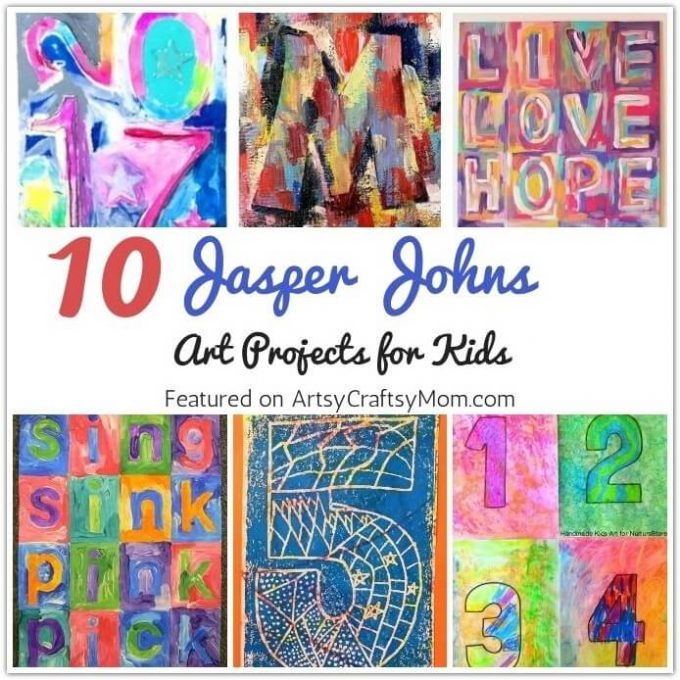 Learn about one of the greatest American artists of the 20th century with these Jasper Johns Art Projects for Kids! Like he said, it's a poor life without art!