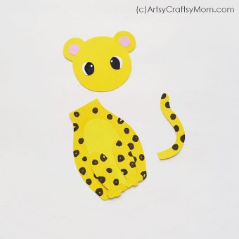Paper Leopard Craft for Kids + Free Printable Template