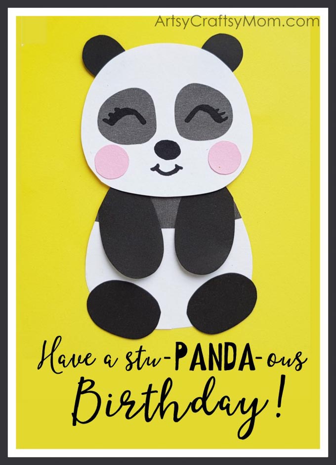 Panda Birthday Card - Have a Stu-Panda-ous Birthday card- Panda Puns - ArtsyCraftsyMom