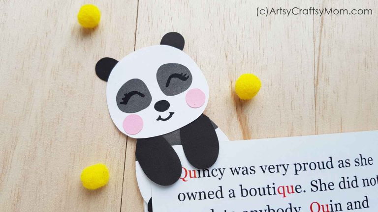 DIY Panda Hug Bookmark