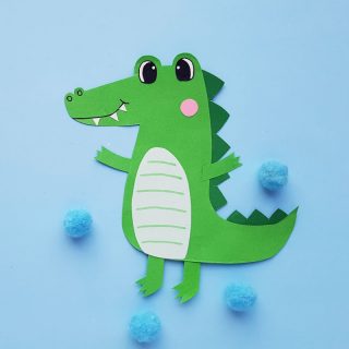Paper Alligator Craft for Kids + Free Printable Template