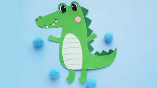 Paper Alligator Craft for Kids + Free Printable Template
