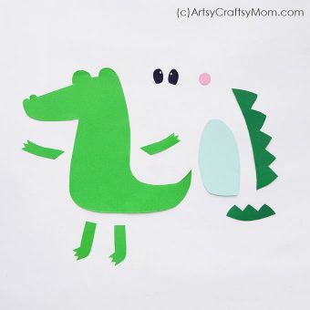 Paper Alligator Craft for Kids + Free Printable Template
