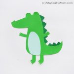 Paper Alligator Craft for Kids + Free Printable Template