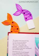 DIY Mermaid Tail Bookmarks + Free Printable Template