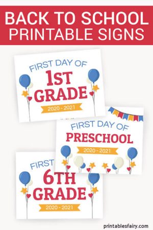10 First Day of School Printable Signs (for Free!)