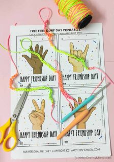 Free Printable Friendship Bracelet Cards - Artsy Craftsy Mom